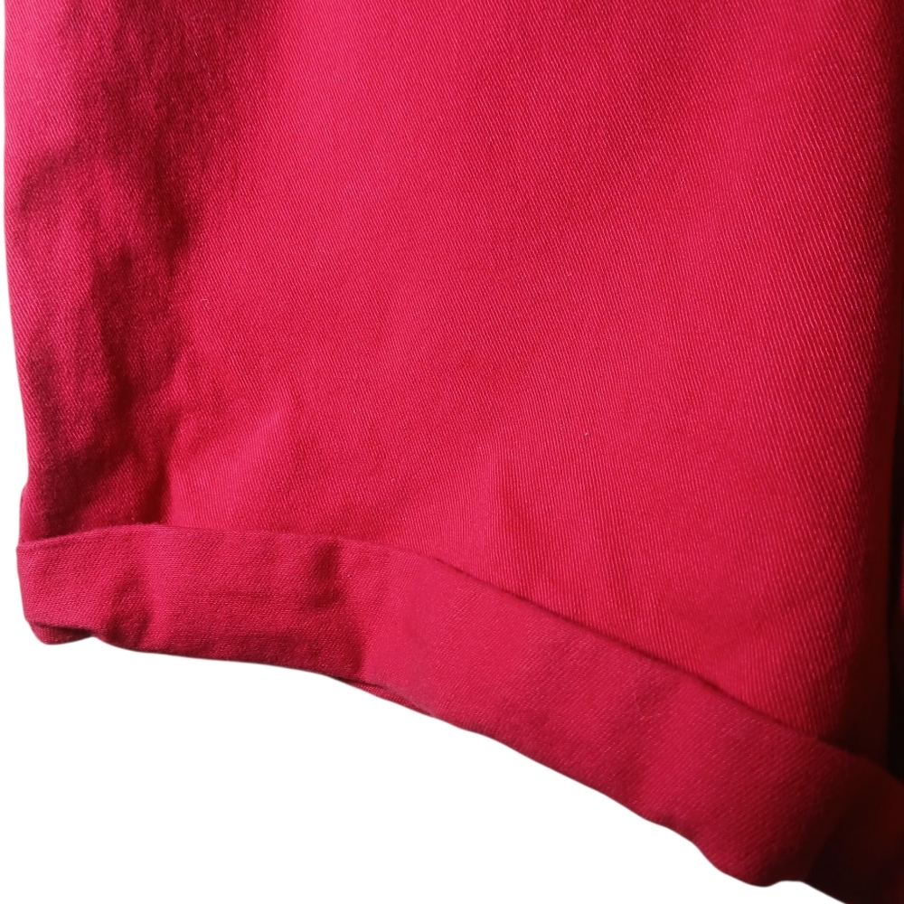 Gloria Vanderbilt Denim All Around Slimming Effect Red Cuffed Shorts Size 16 - Picture 11 of 16